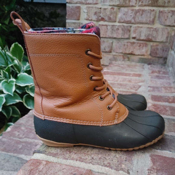 SPORTO FLANNEL LINED WATERPROOF DUCK BOOTS,  9M - Picture 6 of 15